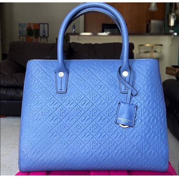 Henri Bendel Handbags - Henri Bendel Periwinkle Empire Tote EUC